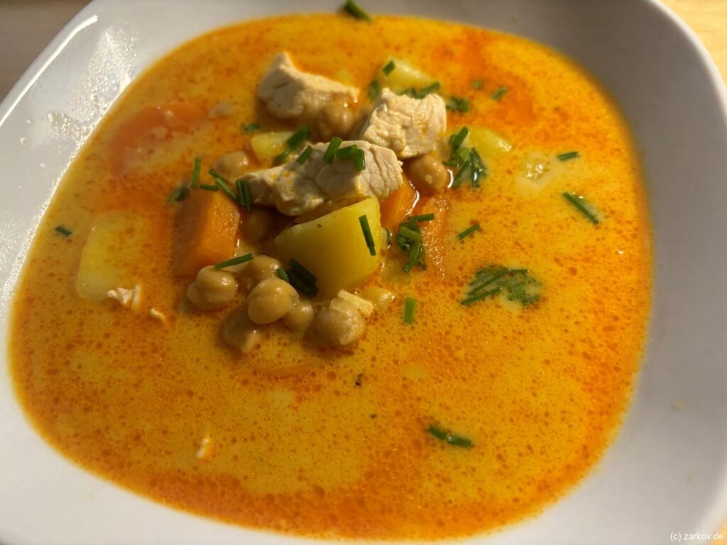 Kartoffel-Kichererbsen-Curry mit Pute