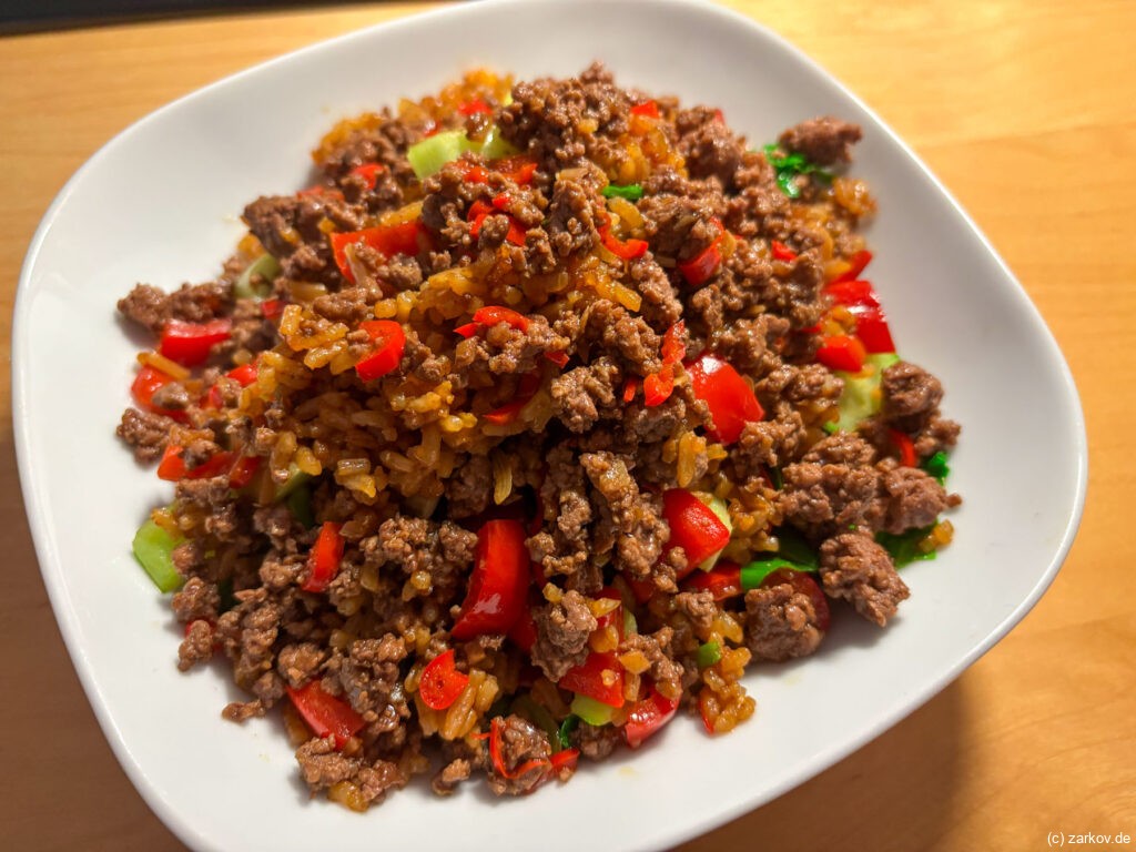 Crispy Chilli Beef Rice