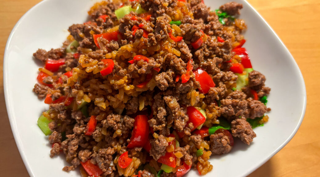 Crispy Chilli Beef Rice