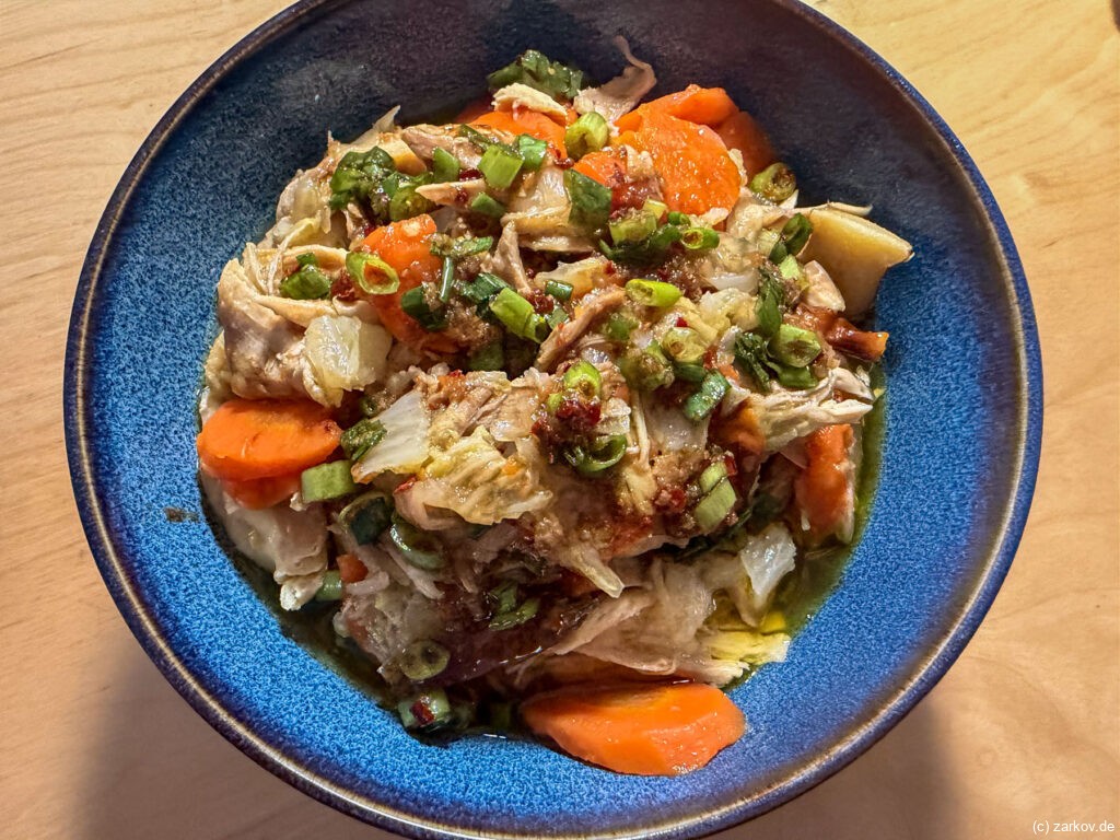 Hühnerbrühe ohne Wasser